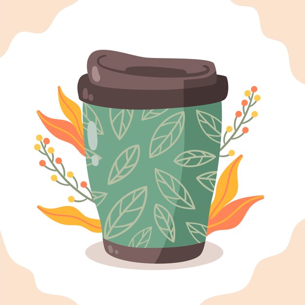 Flache Design-Eco-Cup-Illustration