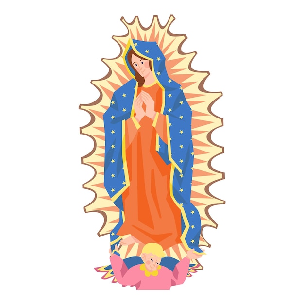 Flache design-fiesta de la virgen-ereignisillustration