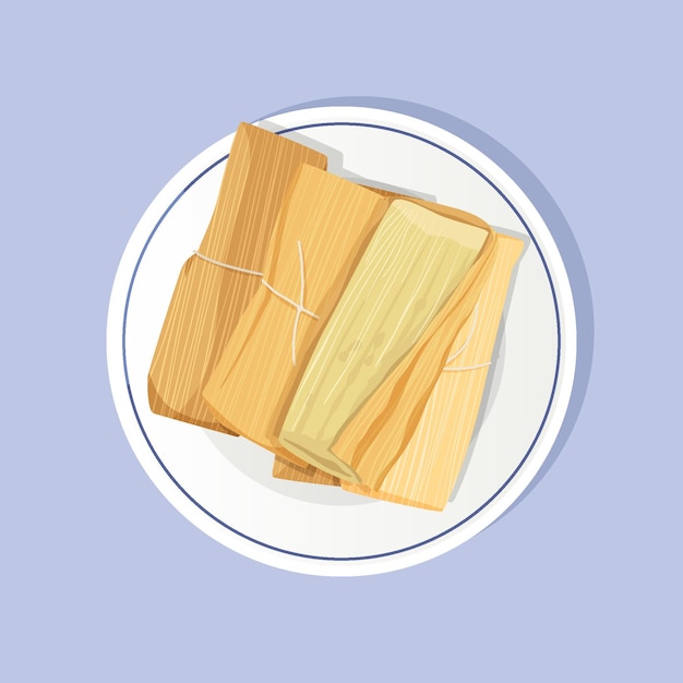 Kostenloser Vektor flache design köstliche tamales