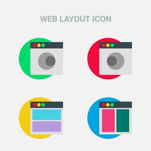 Flache design-layout-vorlagen icon-set