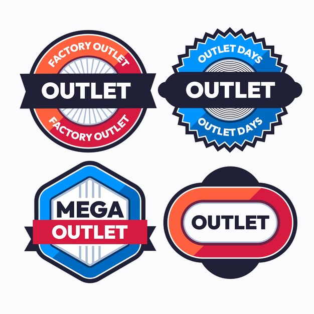 Flache Design-Outlet-Briefmarkensammlung