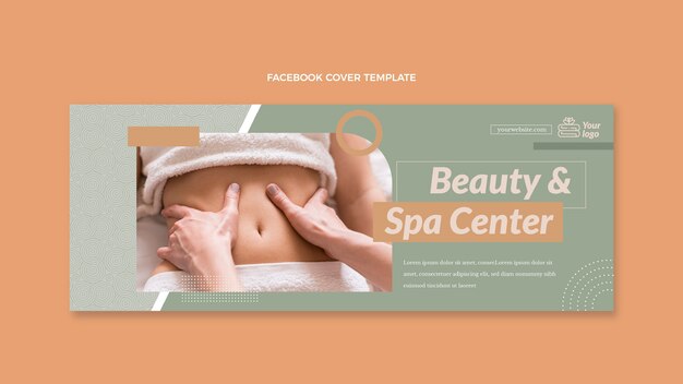 Flache Design-Spa-Facebook-Cover-Vorlage