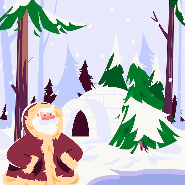 Flache eskimo-illustration