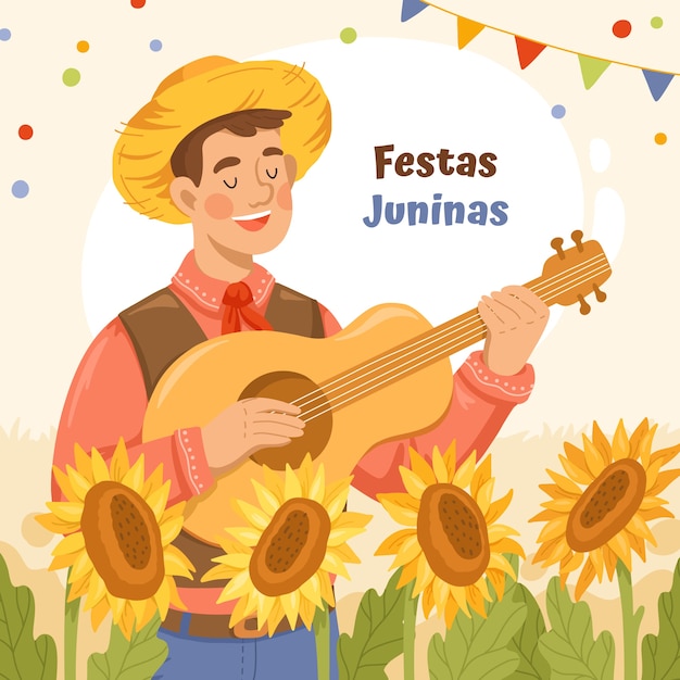 Flache festas juninas abbildung