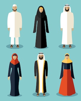 Flache ikonen der muslime