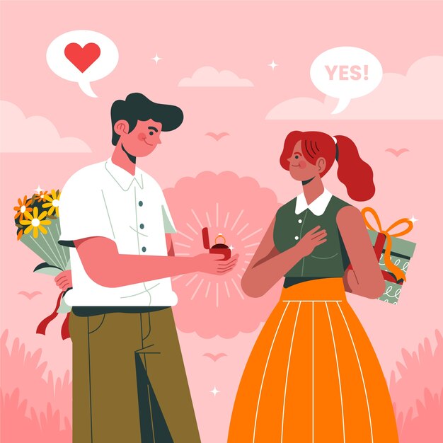 Flache Illustration zum ersten Mal