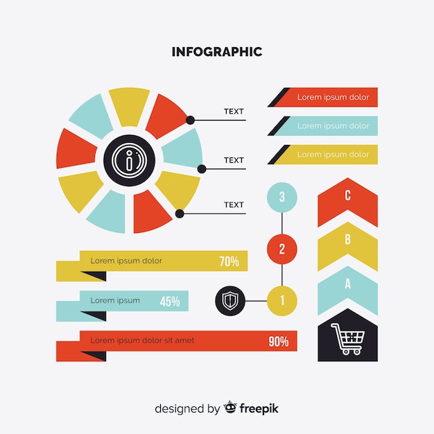 Kostenloser Vektor flache infografik