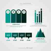 Kostenloser Vektor flache infographik elementsammlung