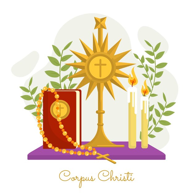 Flache Korpus-Christi-Illustration