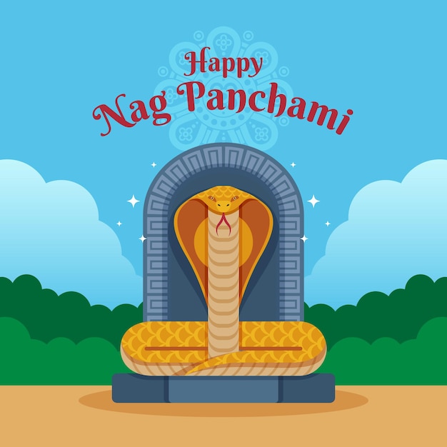 Flache nörgel panchami illustration