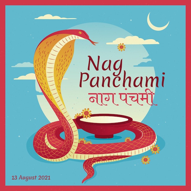 Flache nörgel panchami illustration