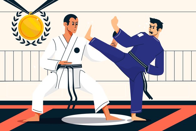 Flache olympische Spiele 2021 Illustration