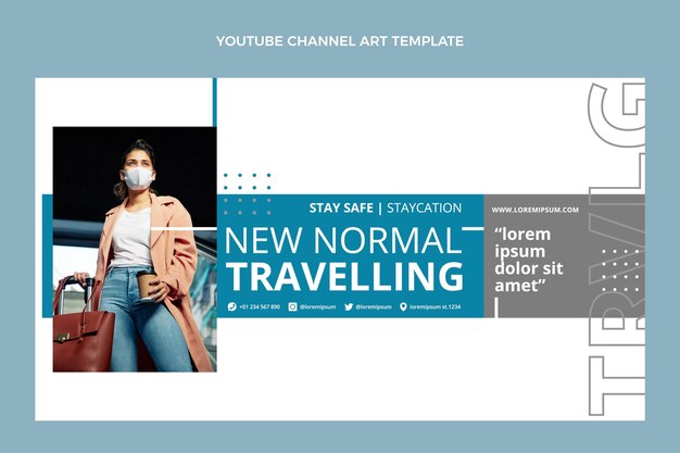 Flache Reise-YouTube-Kanalvorlage