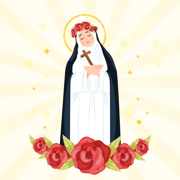 Flache santa rosa de lima-illustration