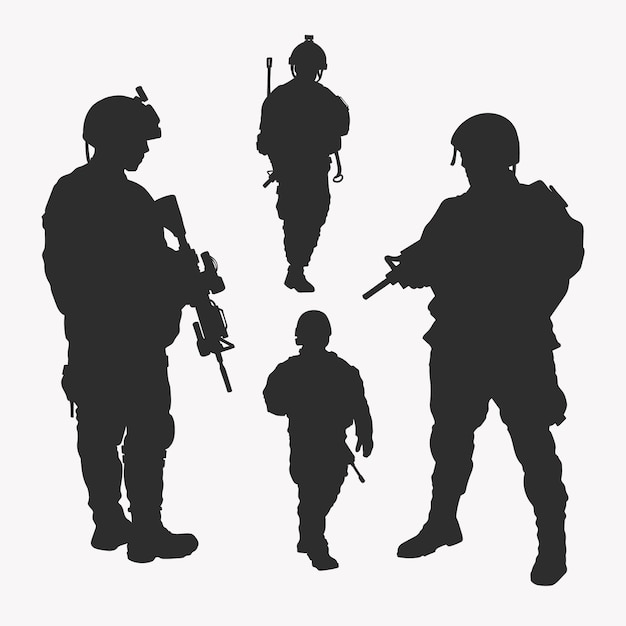 Flache Soldatensilhouette