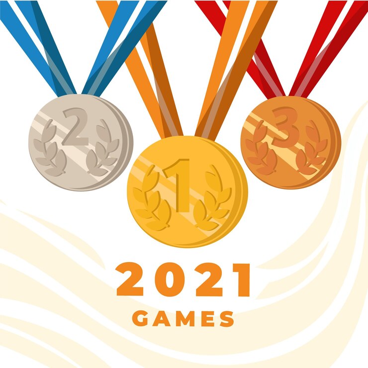 Kostenlose Vektor flache sportspiele 2021 illustration