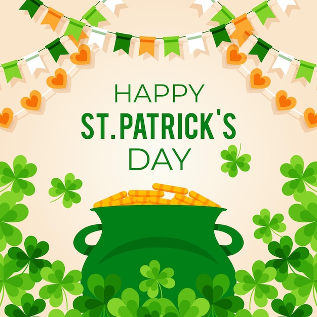 Flache st. Patrick's Day Illustration