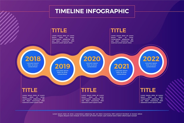 Flache timeline-infografik-vorlage