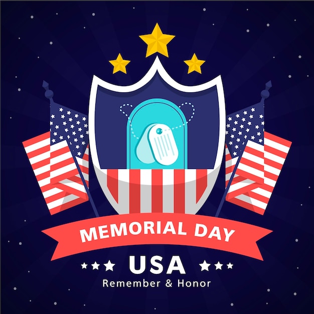 Flache USA-Gedenktagillustration