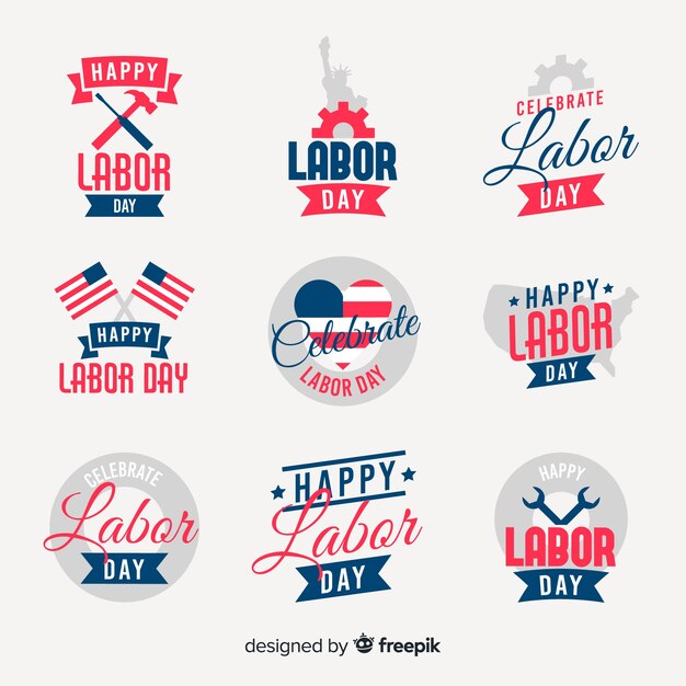 Flache USA Labor Day Label Kollektion