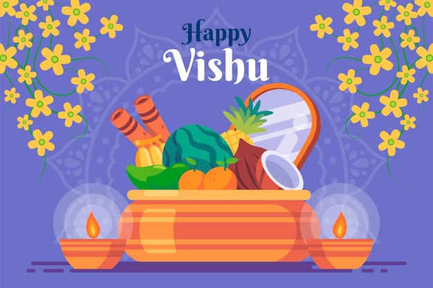 Flache vishu-illustration