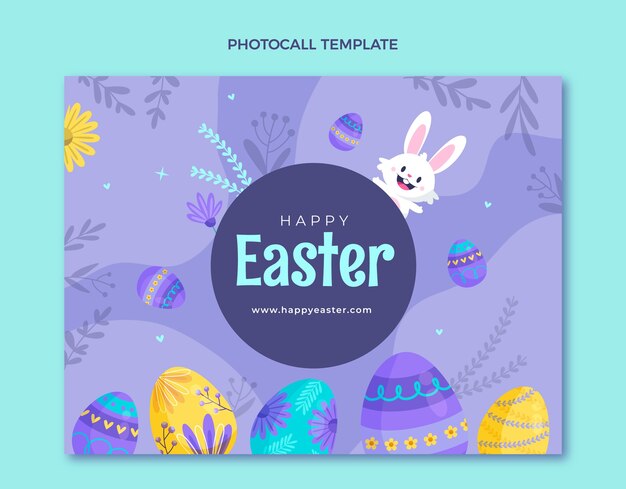 Flache Vorlage für einen Fototermin zu Ostern