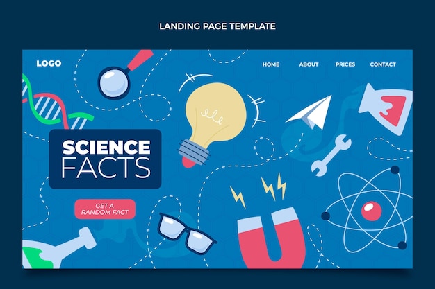 Flache wissenschafts-landingpage