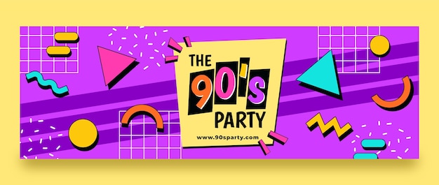 Flacher 90er-party-twitter-header