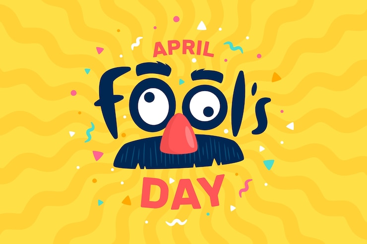 Kostenlose Vektor flacher aprilscherztag