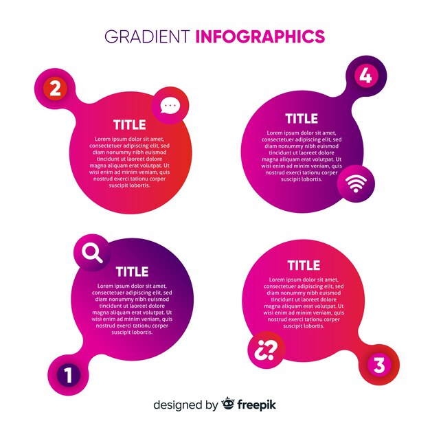 Flacher bunter infographischer hintergrund