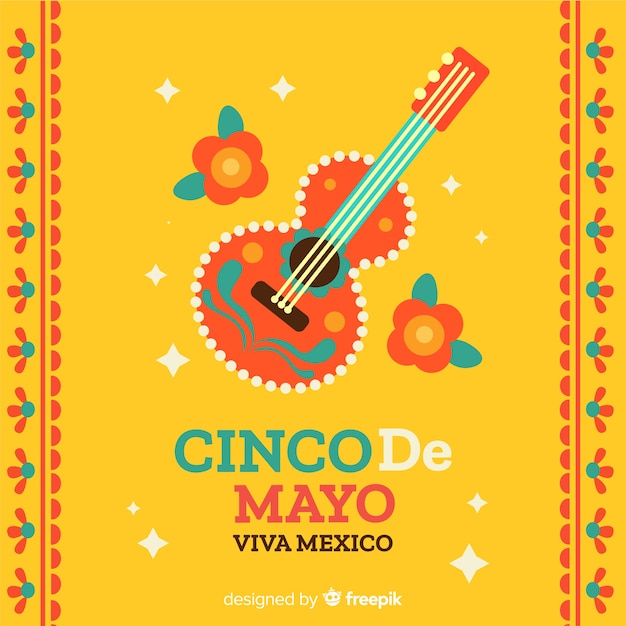 Flacher Cinco De Mayo Hintergrund