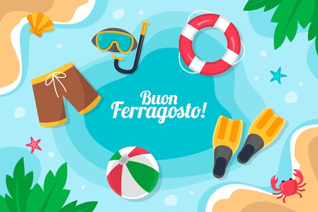 Flacher Ferragosto-Hintergrund