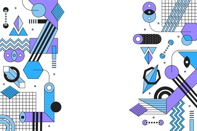 Kostenloser Vektor flacher geometrischer hintergrund