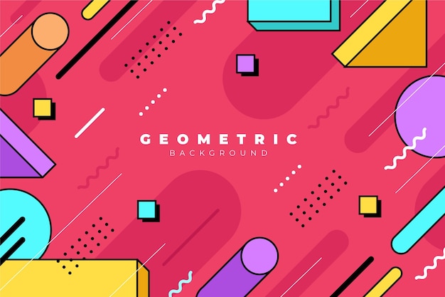 Kostenloser Vektor flacher geometrischer hintergrund