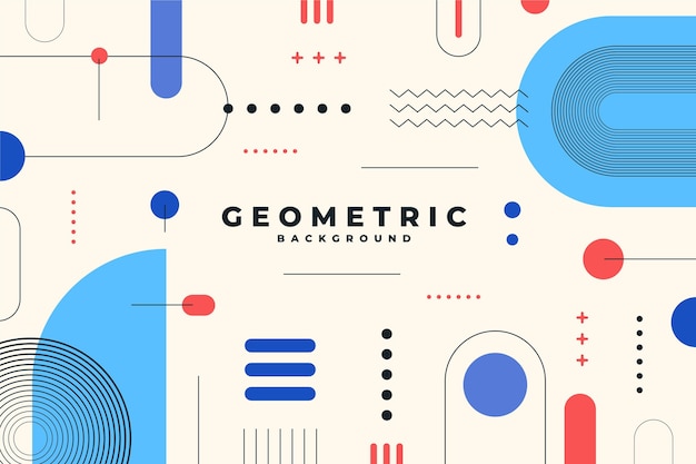 Kostenloser Vektor flacher geometrischer hintergrund