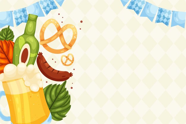 Flacher Hintergrund für das Oktoberfest