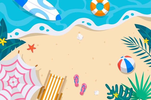 Flacher Hintergrund für die Feier der Sommersaison