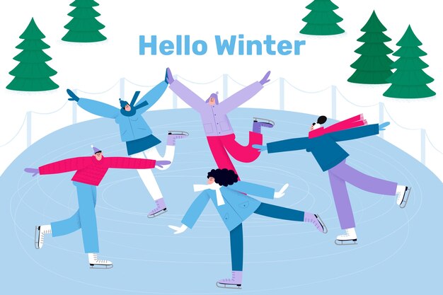 Flacher Hintergrund für die Wintersaison