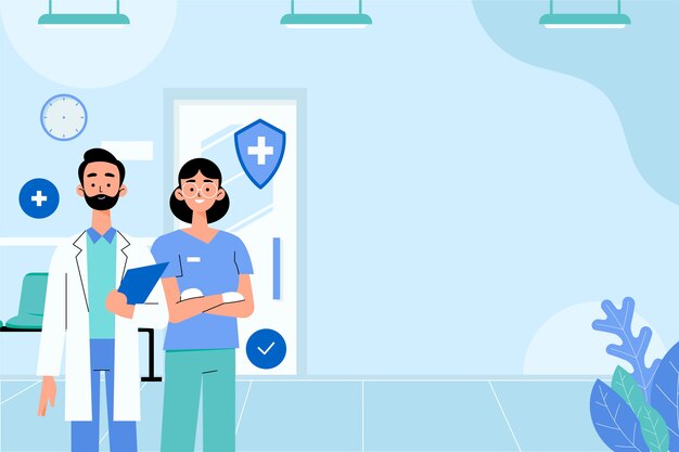 Flacher Hintergrund zum internationalen Tag der Krankenschwestern