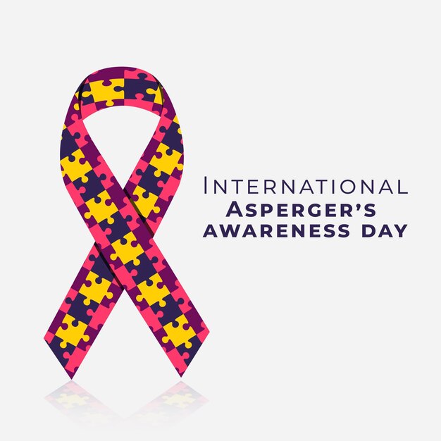 Flacher internationaler Asperger-Tag des Bewusstseins