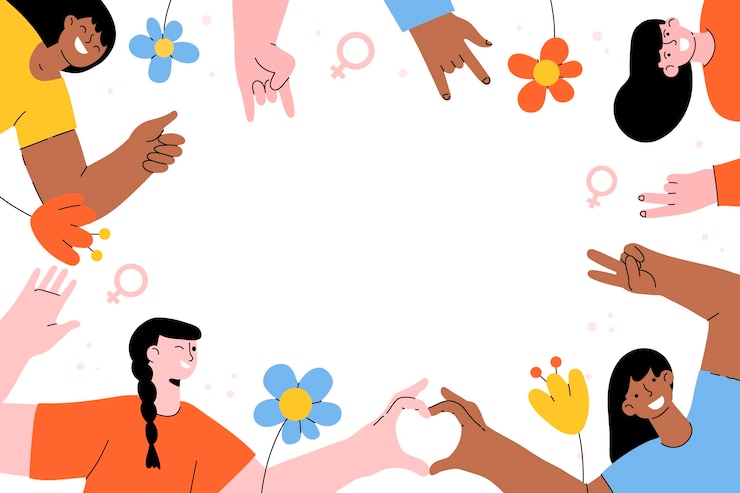 Kostenlose Vektor flacher internationaler frauentag hintergrund