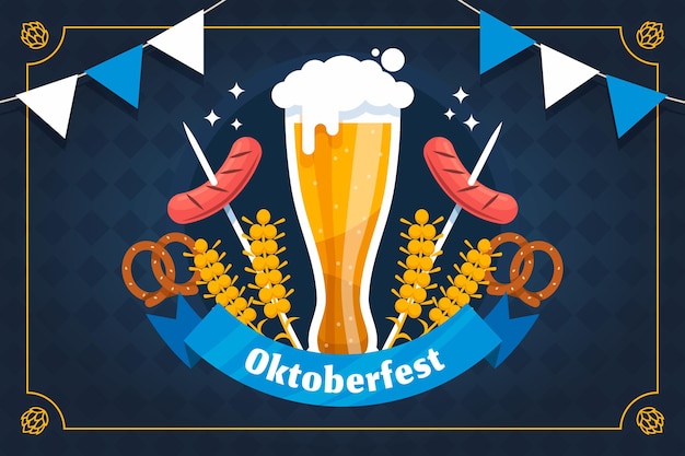 Flacher oktoberfesthintergrund