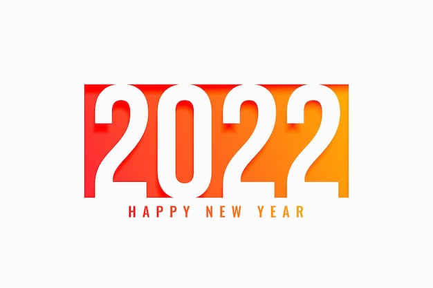 Flacher Papierschnitt-Stil 2022 Neujahrshintergrund