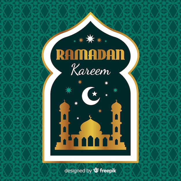 Flacher ramadan-hintergrund
