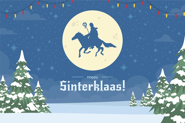 Flacher sinterklaas-hintergrund