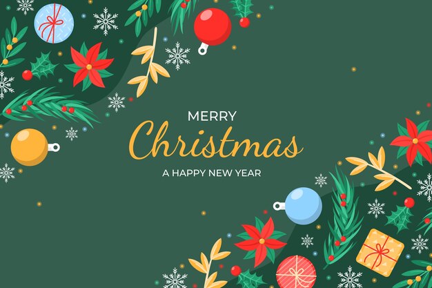 Flacher Weihnachtshintergrund