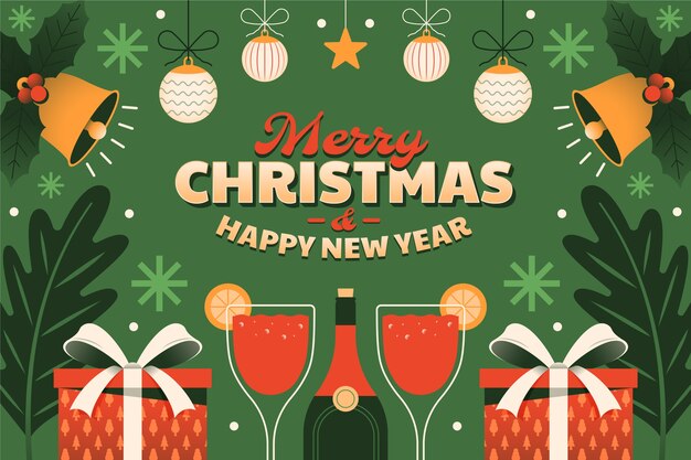Flacher Weihnachtshintergrund