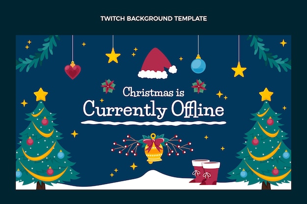 Flacher Weihnachtszuckenhintergrund