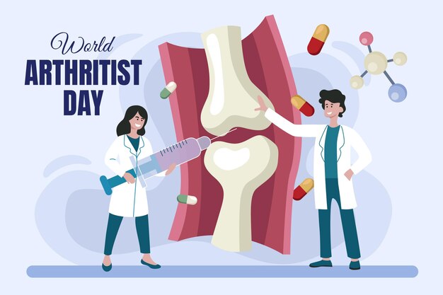 Flacher Weltarthritis-Tageshintergrund