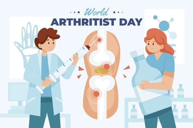 Flacher Weltarthritis-Tageshintergrund
